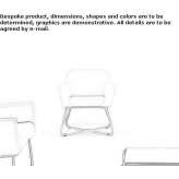 Fabric armchair with armrests Gara