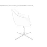Swivel armchair with 4-star base Louros