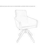 Swivel chair on trestles Louros