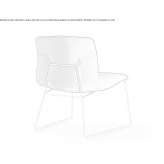 Upholstered armchair based on a sled Gigant