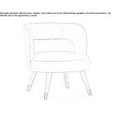 Fabric armchair Arbois
