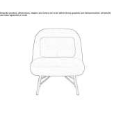 Fabric armchair Radzilow