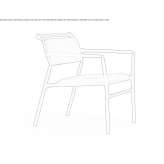 Leather armchair with armrests Carrosio