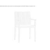 Wooden chair with armrests Begaar