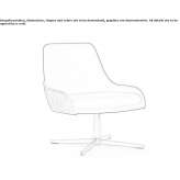 Fabric armchair with 4-star base Illorai