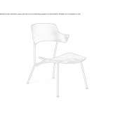 Plywood armchair with armrests Antillo
