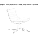 Swivel armchair, upholstered in leather Sedico