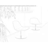 Swivel, upholstered guest chair Samoreau