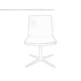 Swivel armchair with 4-star base Louros