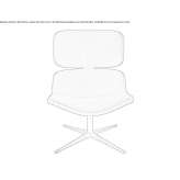Swivel armchair with 4-star base Deza