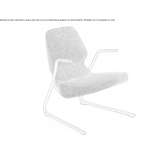 Textile armchair on supports with armrests Wapielsk