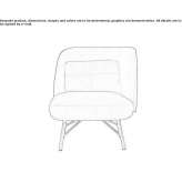 Fabric armchair with 1 armrest Radzilow