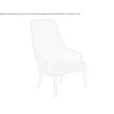 Fabric armchair with high backrest Clarcona