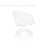 Fabric upholstered armchair with armrests Magdala