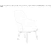 Armchair upholstered with fabric Piran