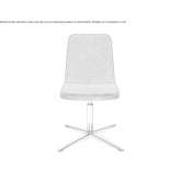 Swivel armchair with 4-star base Louros