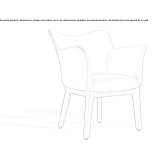 Upholstered nabuk armchair with armrests Colunga