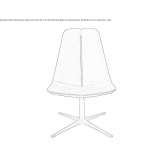 Swivel armchair with 4-star base Deza