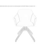 Swivel chair on trestles Louros