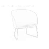 Chair on a metal base, with a wooden backrest Boom