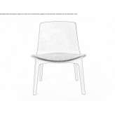 Wooden chair with integrated cushion Kovrov