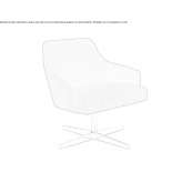 Swivel, upholstered chair with a 4-star base Clarcona
