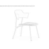 Plywood armchair with integrated cushion Antillo