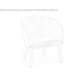Wooden armchair with armrests Boom