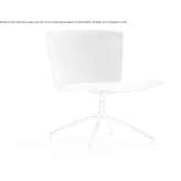 Fabric upholstered armchair on trestles Falze