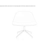 Fabric trestle guest chair Samoreau