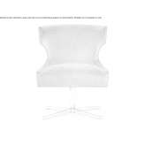 Fabric armchair with 4-star base Adare