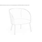 Leather armchair with armrests Boom