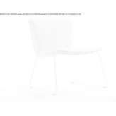 Armchair upholstered with fabric on a sleigh base Falze