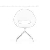 Swivel armchair in fabric or leather Circa