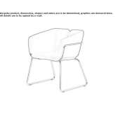 Upholstered armchair based on a sleigh with armrests Datchet