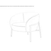 Upholstered armchair Chitre