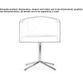 Swivel armchair with 4-star base and armrests Telsiai