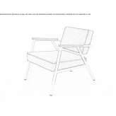 Leather armchair with armrests Imielno
