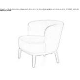 Armchair upholstered with fabric Balazote