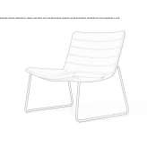 An armchair with a sled base made of eco-leather Caol