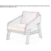Fabric armchair with armrests Comallo