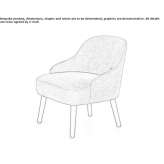 Armchair upholstered with fabric Hareid