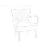 Leather armchair with armrests Laren