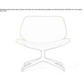 Swivel fabric chair with 4-star base Triangle