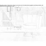 Leather upholstered armchair Chevry