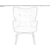 Polyester armchair with high backrest Penela