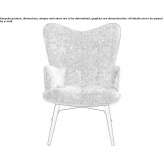 Polyester armchair with high backrest Penela