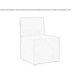 Fabric armchair Aying