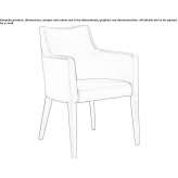 Armchair upholstered in polyester with armrests Rimouski