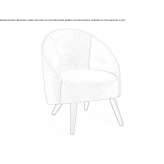 Leather upholstered armchair with armrests Mraclin